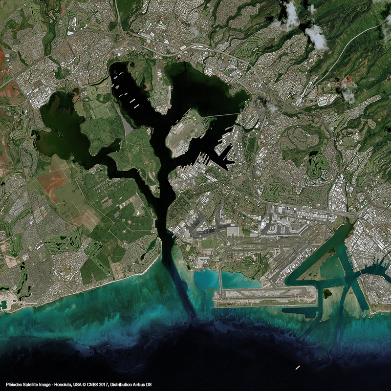 Pléiades Satellite Image - Honolulu, USA