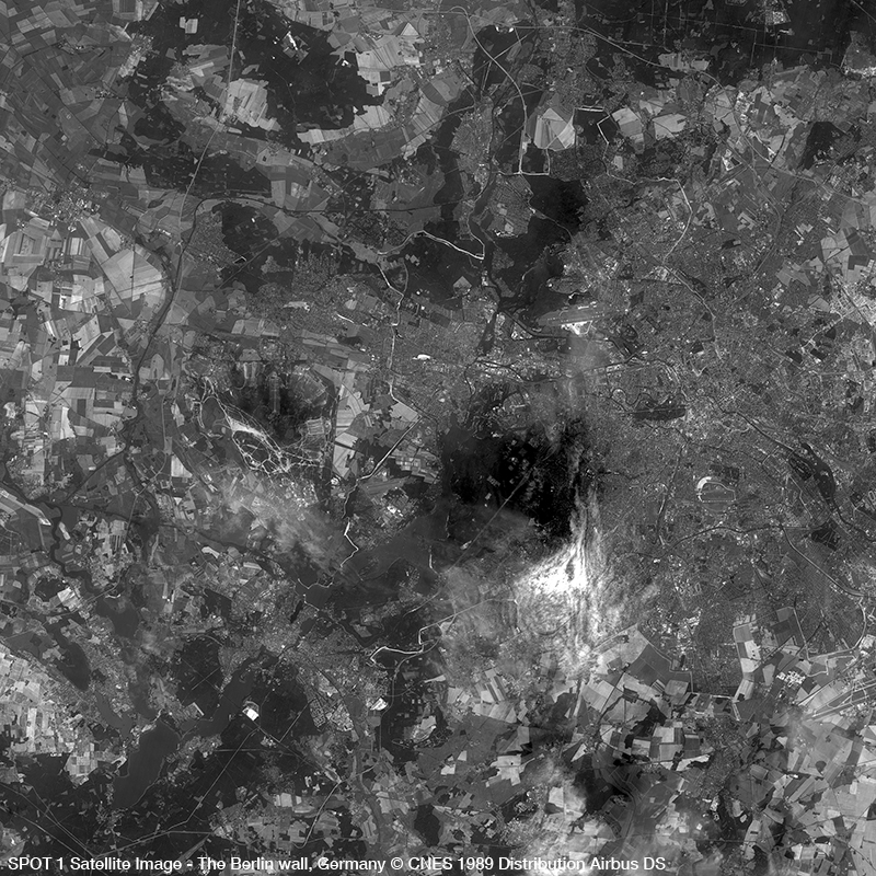 SPOT 1 Satellite Image - 30th anniversary of the fall of the Berlin wall