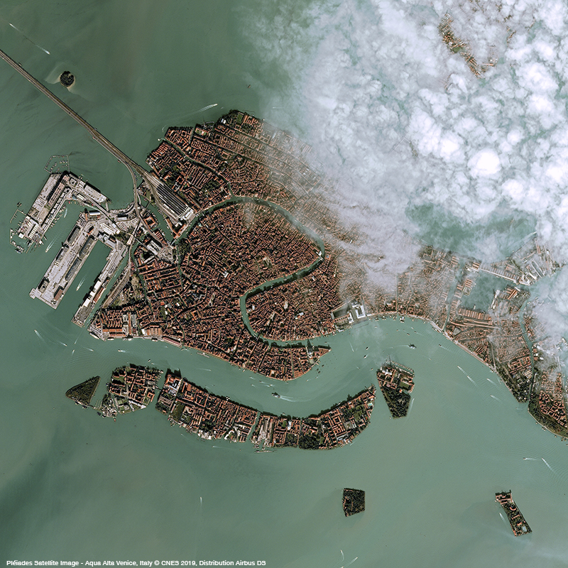 Pléiades Satellite Image - Aqua Alta, Venice 