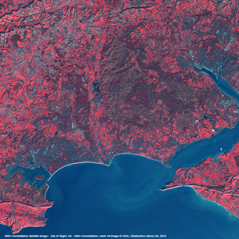 DMC Constellation Satellite Image - Isle of Wight, United Kingdom