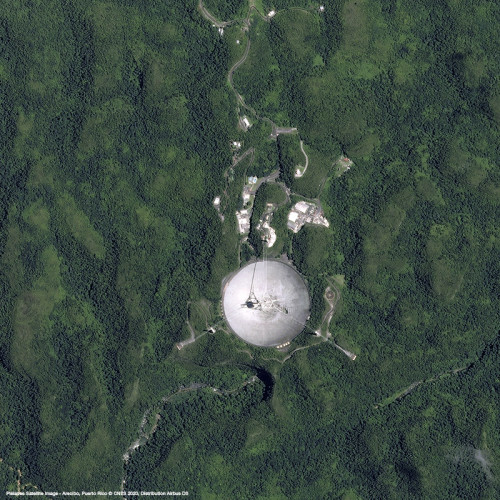 Pléiades - Arecibo telescope, Puerto Rico