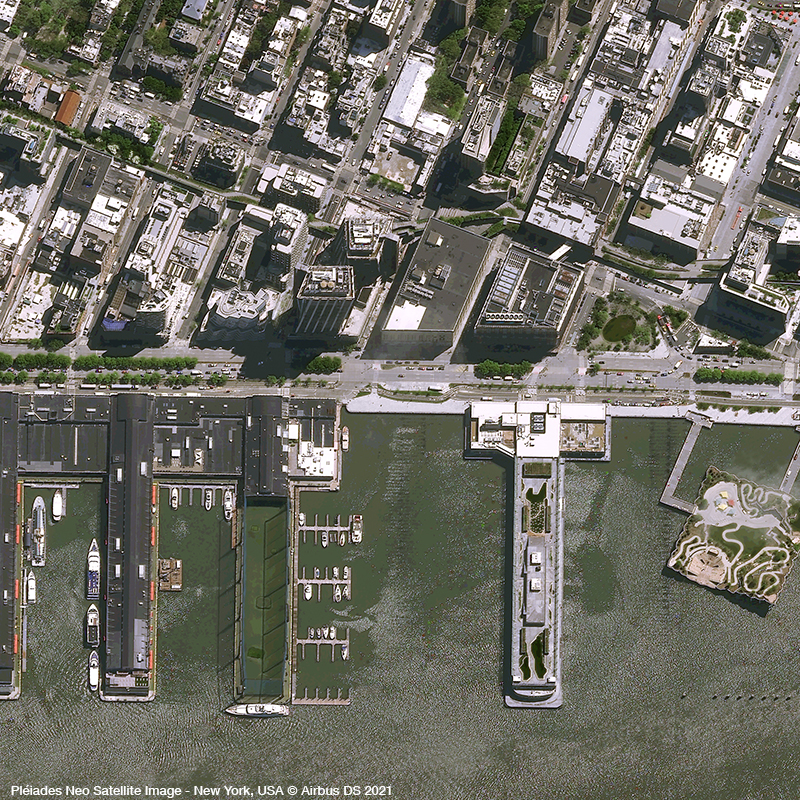 Pléiades Neo - Little Island - New York - Acquisition angle 17°