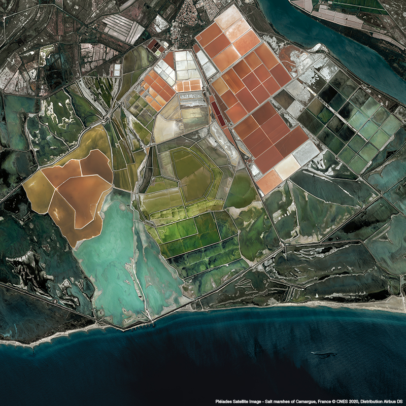 Pléiades - Salt marshes of Camargue, France
