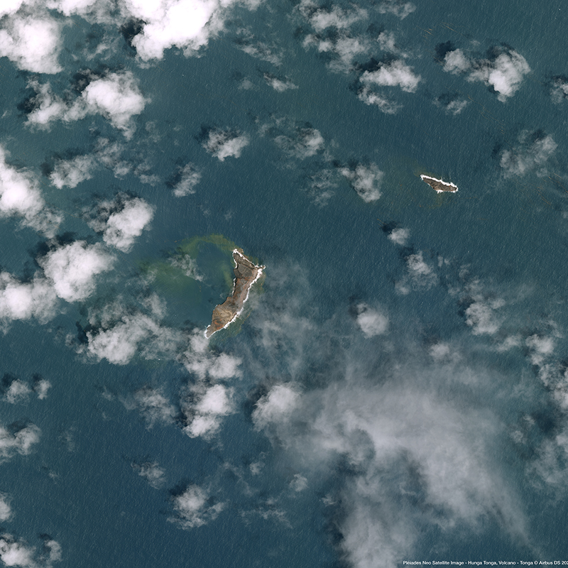 Pléiades Neo -  Hunga Tonga, Volcano