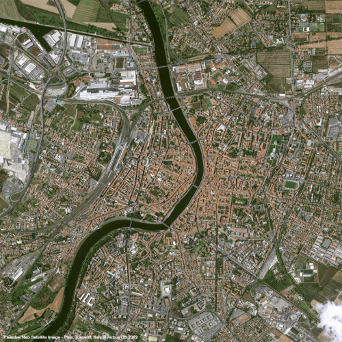 Pléiades Neo Satellite Image - Pisa, Tuscany, Italy