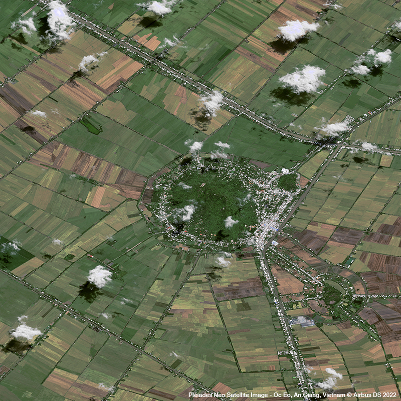 Pléiades Neo - Óc Eo Rice Fields, An Giang, Vietnam