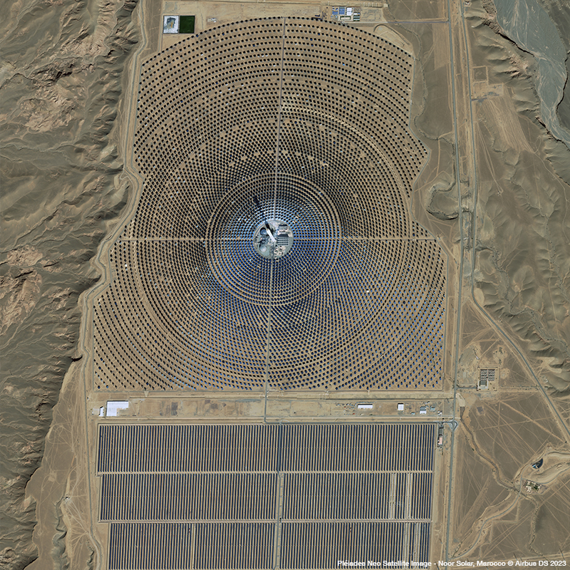 Pléiades Neo Satellite Image - Noor Solar, Morocco