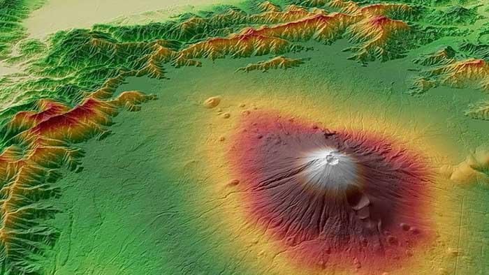 WorldDEM Elevation Mont Fuji Japan WorldDEM Elevation Mont Fuji Japan