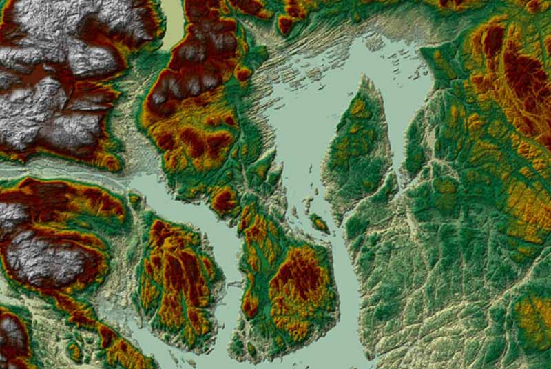 Satellite image WorldDEM, Oslo