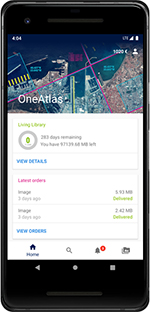 OneAtlas Access through mobile phone