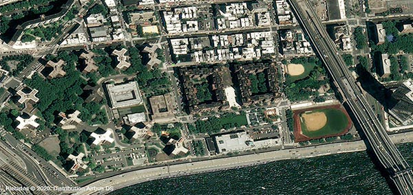 Pleaides imagery over area in Manhattan, NYC Pleaides imagery over area in Manhattan, NYC