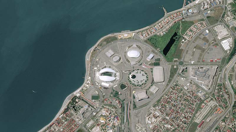 Pléiades Satellite Image - Fisht Olympic Stadium, Sochi Pléiades Satellite Image - Fisht Olympic Stadium, Sochi