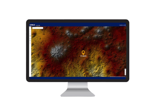 WorldDEM digitcal elevation model of the Uruapan area in Mexico