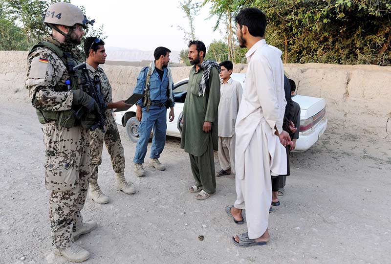 Soldiers on a military peace keeping mission Soldiers on a military peace keeping mission