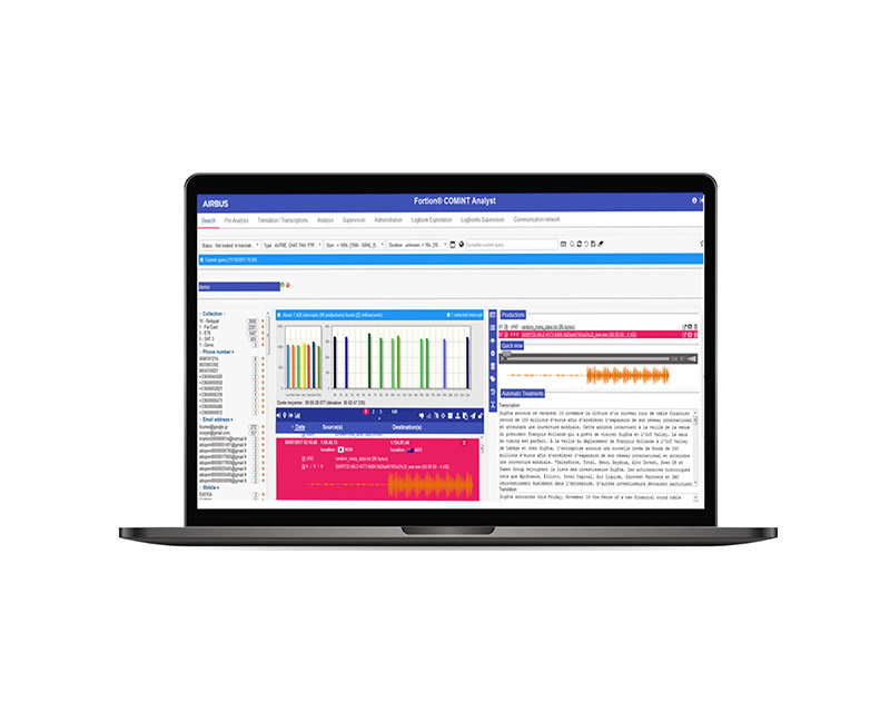 Fortion COMINT Analyst delivers automatic analysis and processing of communications