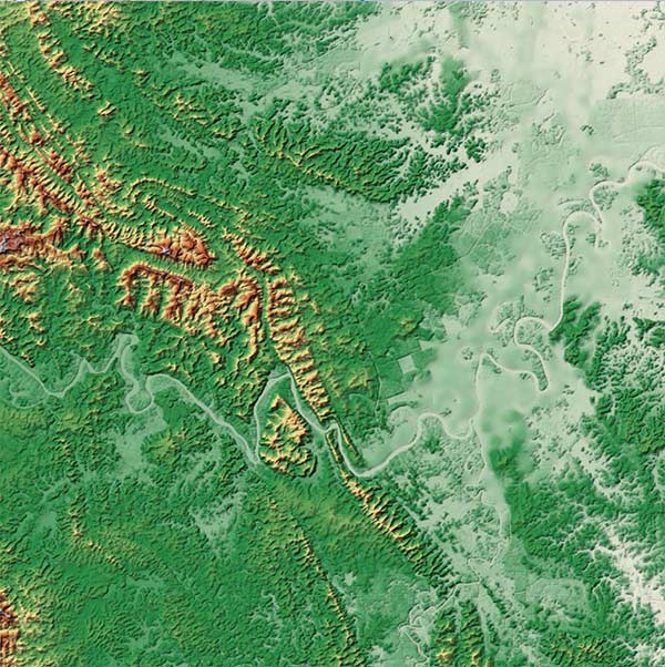 WorldDEM4Ortho over Aceh, Indonesia, northern end of Sumatra WorldDEM4Ortho over Aceh, Indonesia, northern end of Sumatra