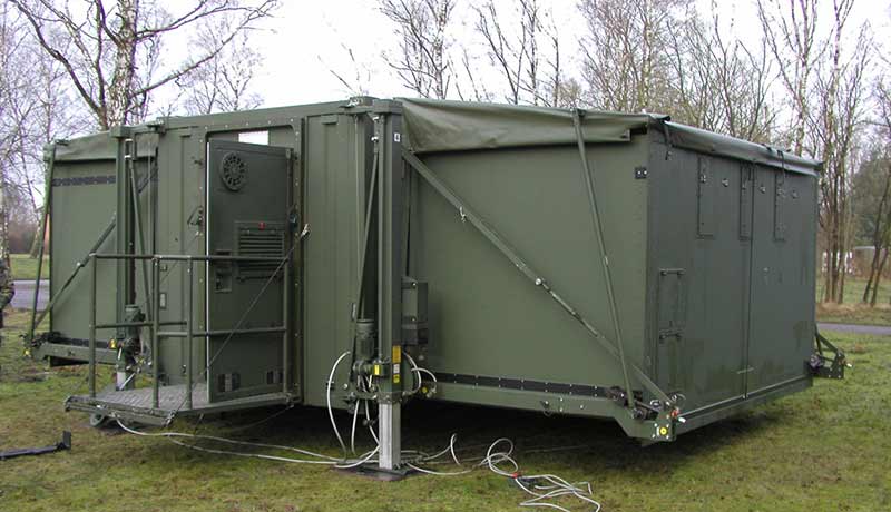 Expandable deployable container providing more space for people and equipment