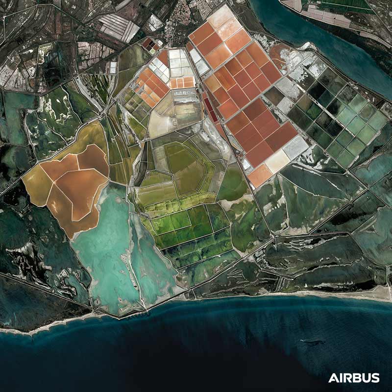 Pléiades Satellite Image - Salin-de-Giraud, France Pléiades Satellite Image - Salin-de-Giraud, France