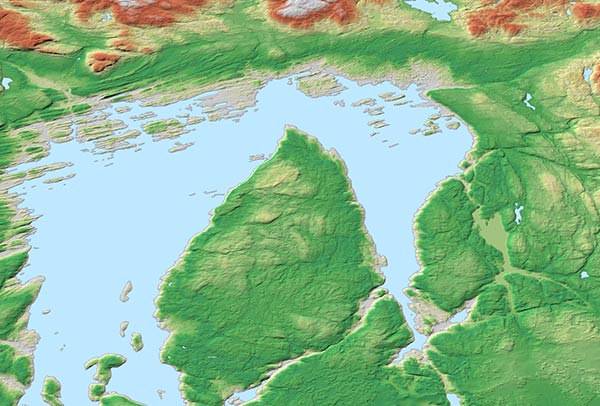WorldDEM Satellite Image - Oslo, Norway - DLR e.V. 2019 and © Airbus Defence and Space GmbH 2019