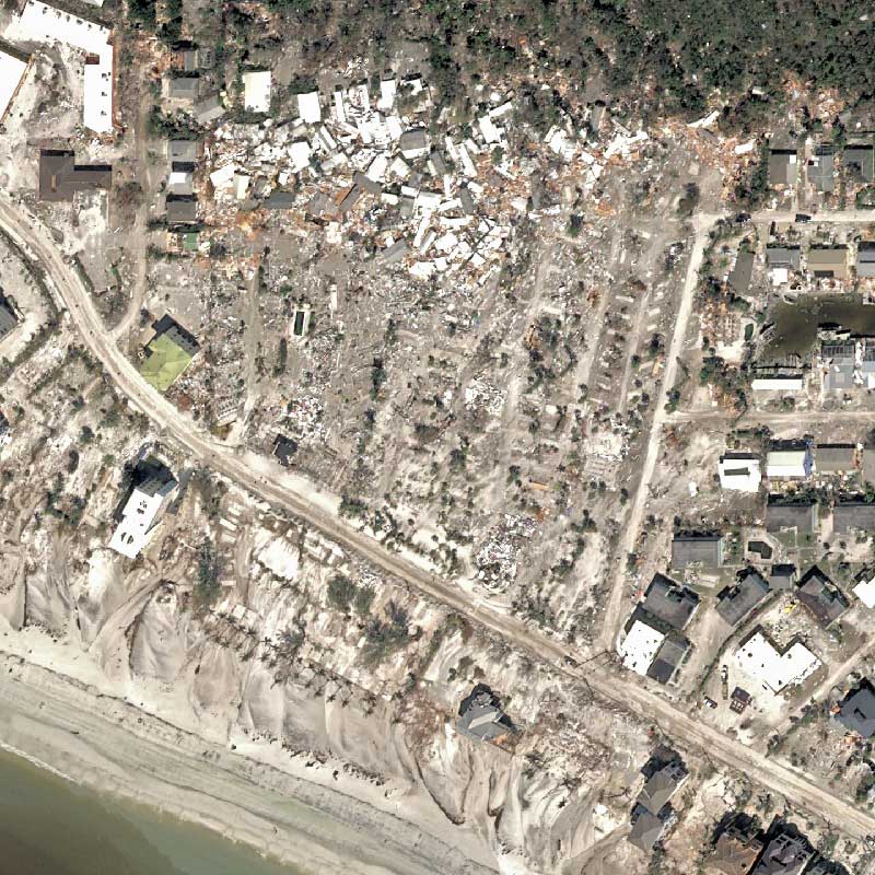 Pléiades Neo - Fort Myers Beach after hurricane - Detail 1 Pléiades Neo - Fort Myers Beach after hurricane - Detail 1