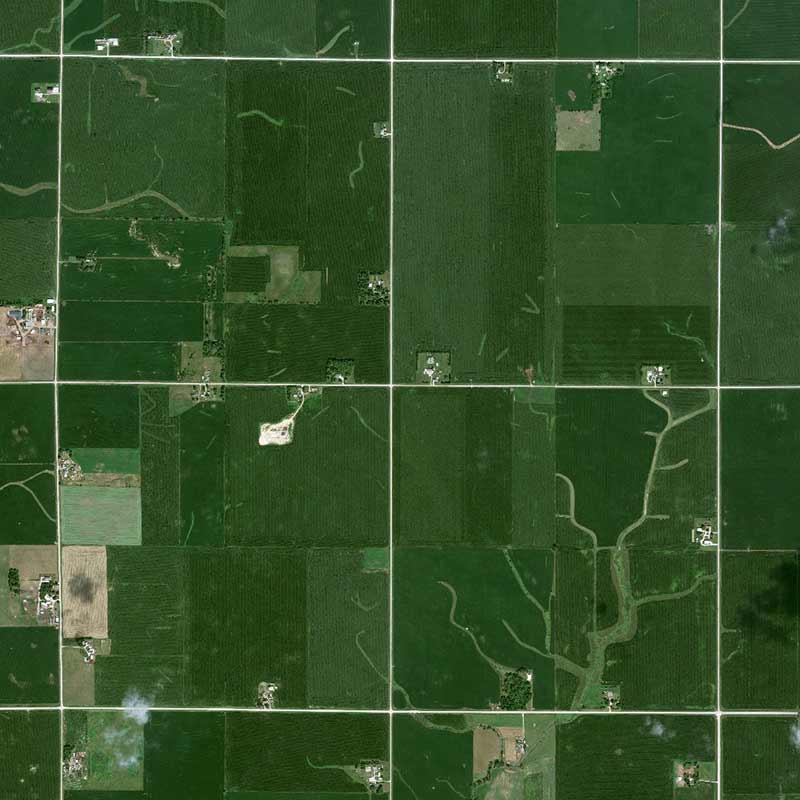 Pléiades Neo satellite image - 30 cm resolution - Corn in Iowa USA - Sustainability