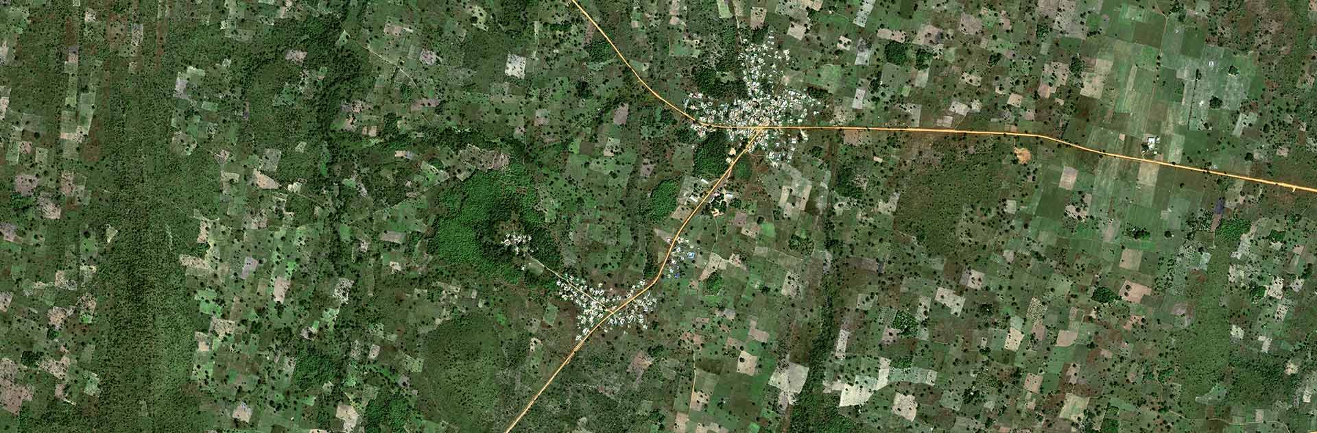 The yam is grown on mounds of 50 cm to 1 m that can be counted on a Pléiades Neo image