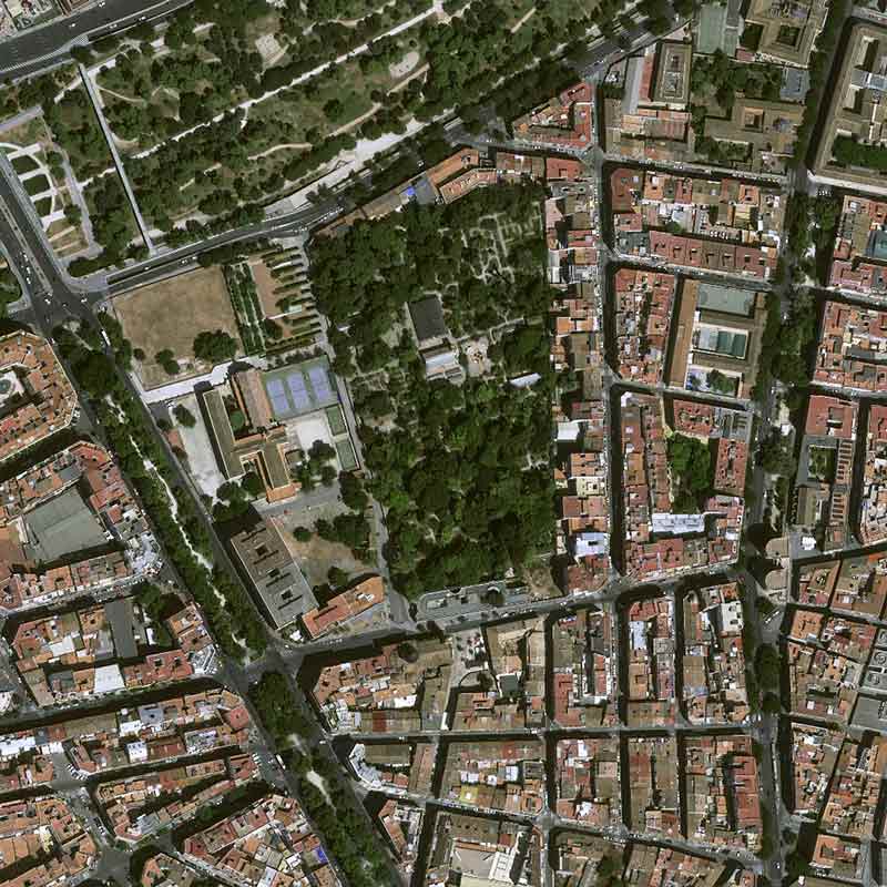 Pléiades Neo image staellite - Botanical Garden of Valencia, Spain - 30cm resolution