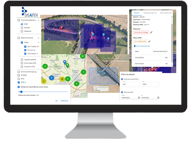 Screeen1: Disaitek Fly-tipping and illegal landfills detection Screeen1: Disaitek Fly-tipping and illegal landfills detection