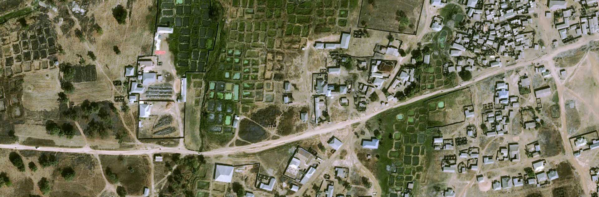 Pléiades Neo satellite image -&nbsp;New Bussa City near Lake Kainji in western Nigeria - 30cm resolution