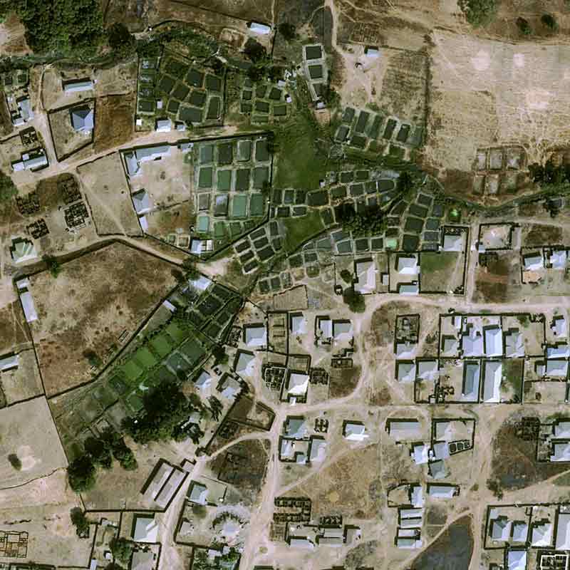 Pléiades Neo satellite image - New Bussa City near Lake Kainji in western Nigeria - 30cm resolution