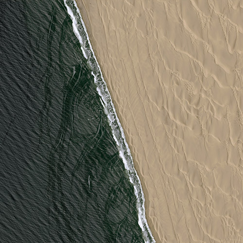 Pléiades Neo Coverage of the Namib Desert. Sand, Wind and Seals.