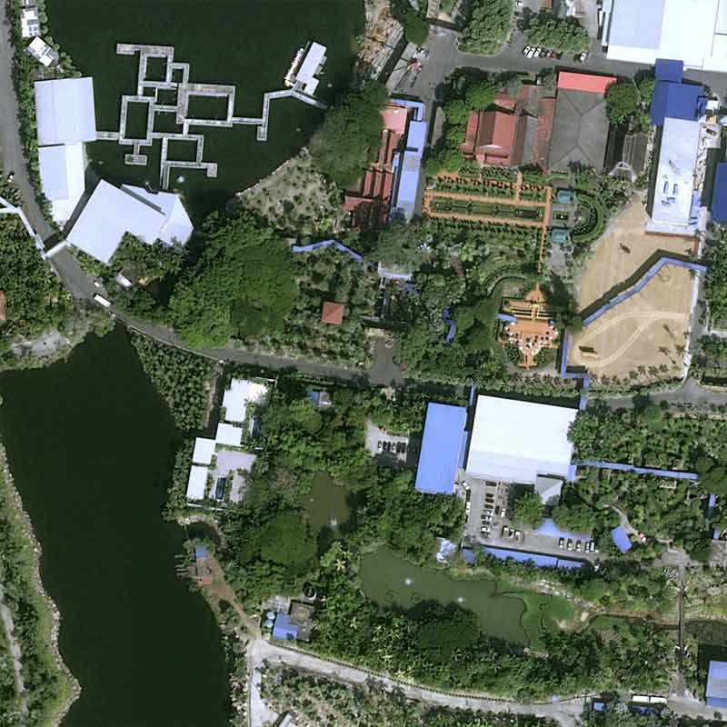 Pléiades Neo image satellite - Nong Nooch Tropical Botanical in Pattaya, Thailand - 30cm resolution