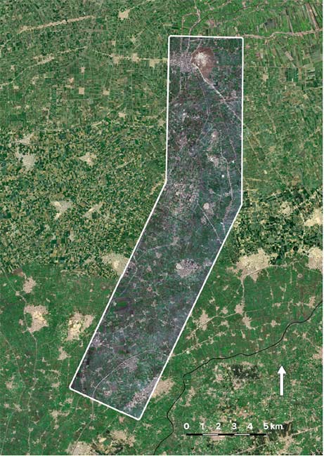 Area covered by the Neo Pleiades satellite imagery for the project