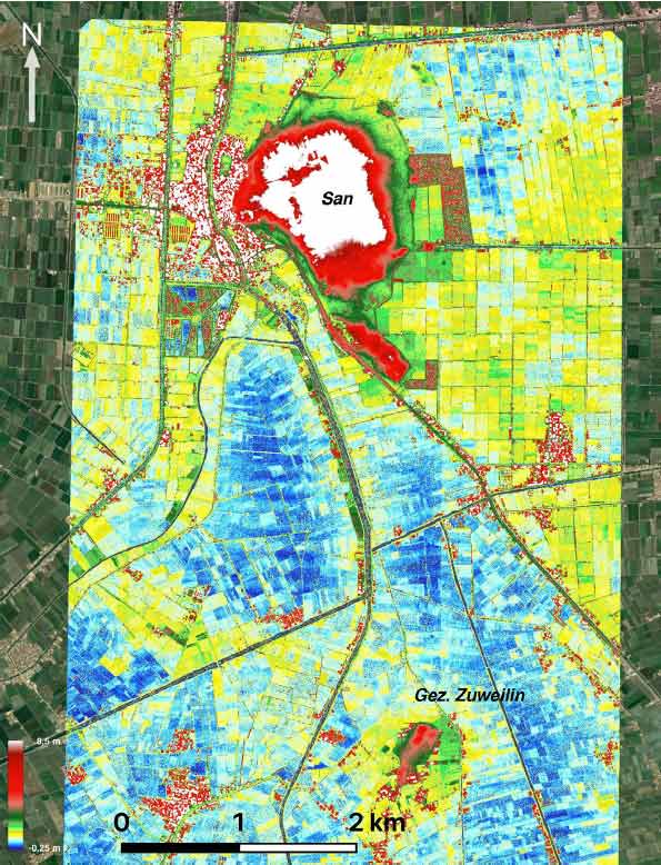 False color DSM from the tri-stereo Pleiades Neo False color DSM from the tri-stereo Pleiades Neo